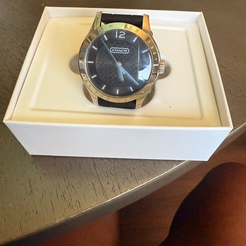 Coach Black and Silver Men's Timepiece